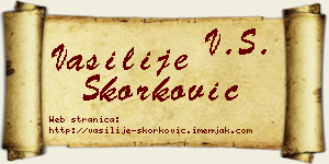 Vasilije Skorković vizit kartica